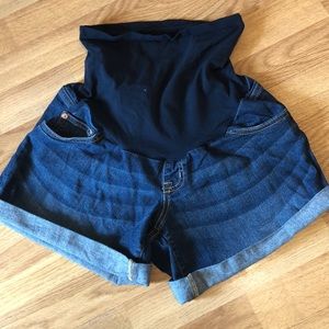 Maternity jean shorts